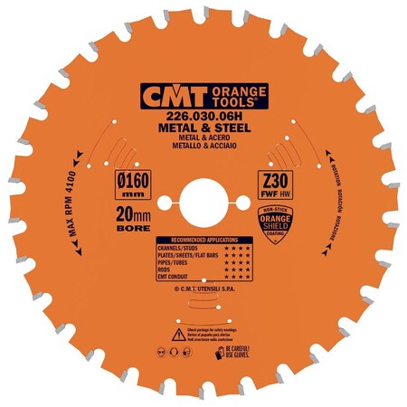 Cmt Orange Tools Industrial Dry Cut Steel Saw Blade 8814Inch x 48 Teeth TCG Grind with 58Inch Bore 226.048.08